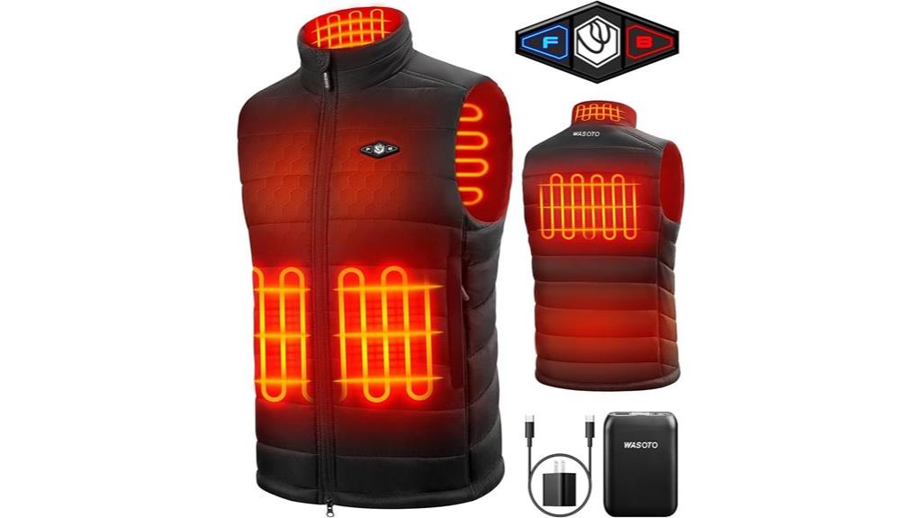 men s heated vest with powerful battery