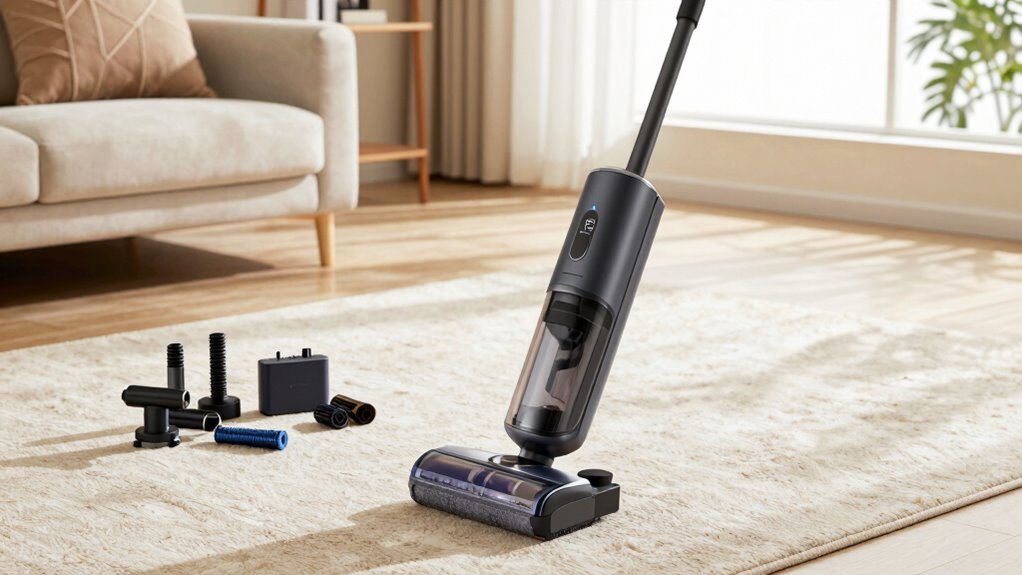 key cordless carpet cleaner features