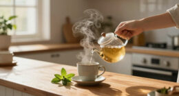 Peppermint tea before bed